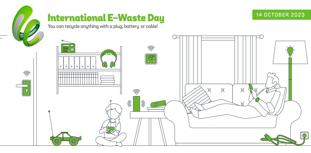 Reduce the Growing Amount of E-Waste Now. You can recycling anything with a plug, battery or cable.
